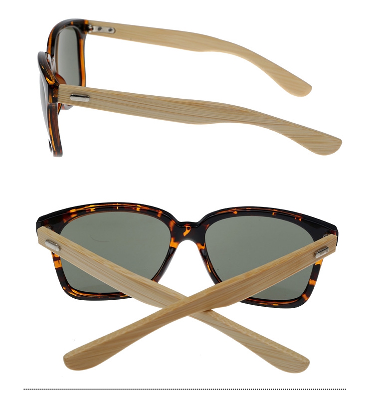 Tortoiseshell wayfarer sunglasses with handmade bamboo arms. - sunlooper.co.uk - billede 2