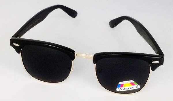 Black clubmaster polaroid sunglasses