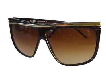 Dark brown asymmetrical sunglasses