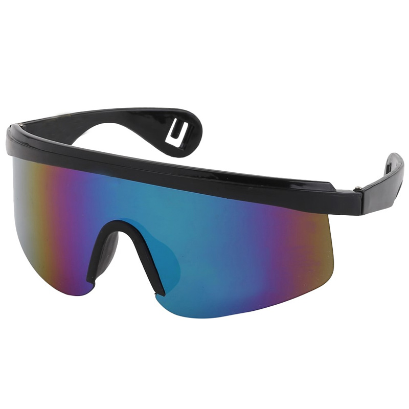 Ski sunglasses with multicoloured lenses
