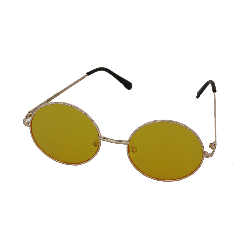 Round Lennon sunglasses with yellow lenses