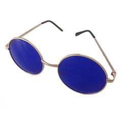 Big Lennon sunglasses with blue lenses