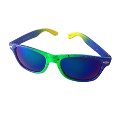 Wayfarer sunglasses with wild neon colours