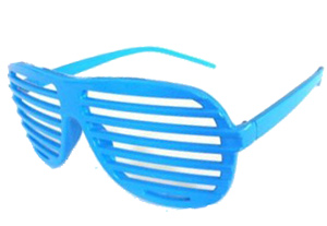 Light blue shutter shades