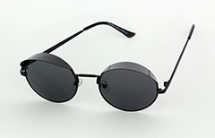 Black round sunglasses with small shade - Design nr. 1035