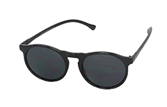 Round black shiny sunglasses