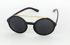 Large round sunglasses in black