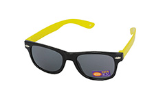 Sunglasses for children in black with yellow arms