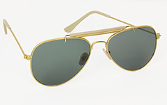 Golden aviator sunglasses