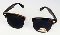 Leopard brown clubmaster polaroid sunglasses - Design nr. 3175