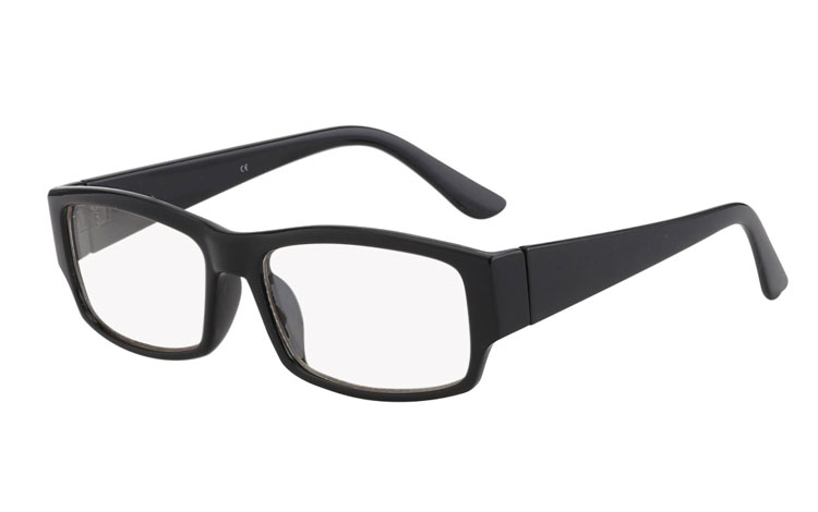 Black sunglasses with clear lenses