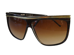 Dark brown asymmetrical sunglasses - Design nr. 665