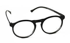 Black modern glasses in round design