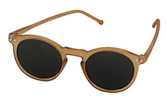 Matte gold sunglasses in round design - Design nr. 983