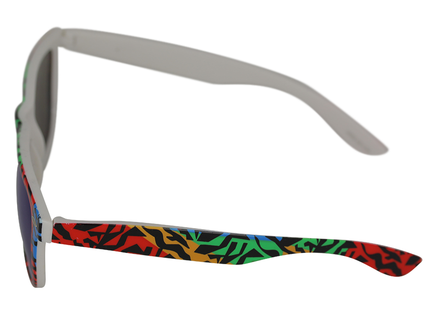 Wayfarer sunglasses in coloured animal print design and mirrored lenses - sunlooper.co.uk - billede 2
