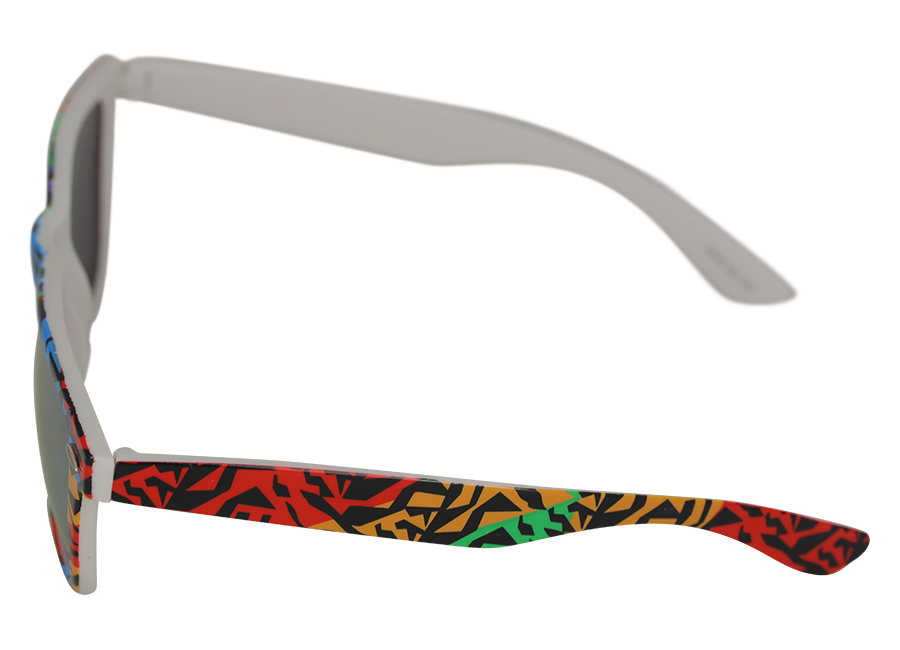 Wayfarer sunglasses in coloured animal print design and blue mirrored lenses - sunlooper.co.uk - billede 2