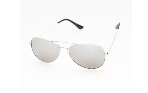 Silver aviator / pilot sunglasses with mirror lenses