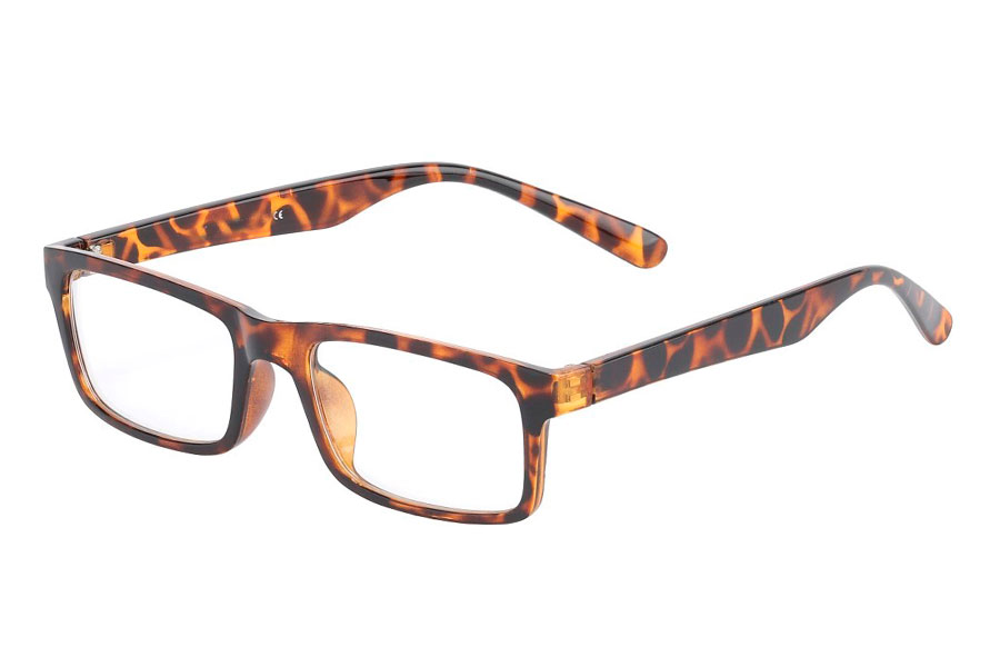 Fine tortoiseshell square non-prescription glasses