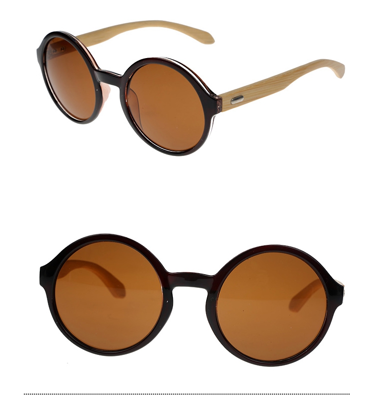 Round sunglasses with bamboo - sunlooper.co.uk - billede 3