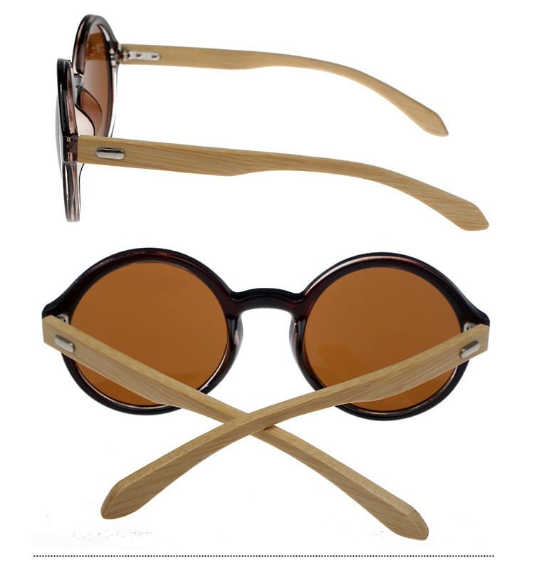 Round sunglasses with bamboo - sunlooper.co.uk - billede 2