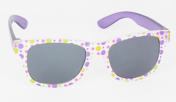 Matte sunglasses for kids with polkadots