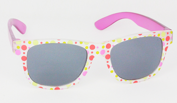 Matte sunglasses for kids with polkadots