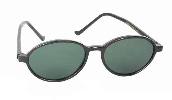 Black oval sunglasses with unisex design