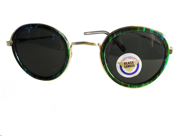 Cool round sunglasses with green edge - sunlooper.co.uk - billede 2