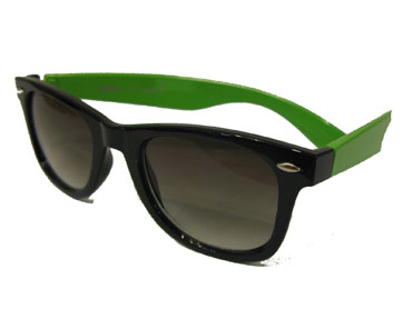 Wayfarer black with neon green