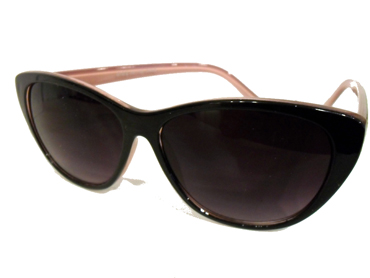 Cateye sunglasses - black with pink