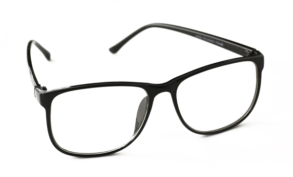 Black glasses in simple square design