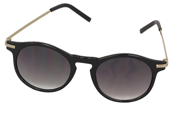 Black feminine round sunglasses