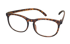 Round tortoiseshell non-prescription glasses. Unisex model - Design nr. 3018