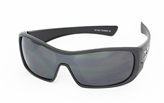 Matte black mens sunglasses in macho design   - Design nr. 1041