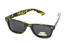 Tortoiseshell polaroid sunglasses in wayfarer design