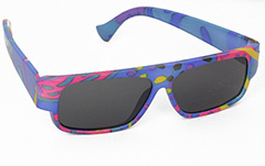 Colourful kids sunglasses with UV protection, fits 1-3 years - Design nr. 3034