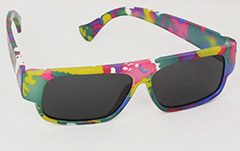 Colourful kids sunglasses with UV protection, fits 1-3 years - Design nr. 3035