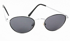 Oval metal sunglasses in black and gold - Design nr. 3115