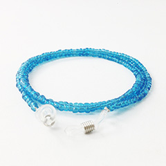 Glasses cord with blue pearls - Design nr. 3147