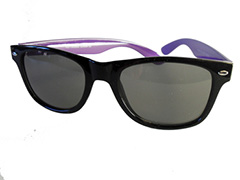 Black with purple wayfarer sunglasses