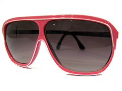 Pink sunglasses with white stripe - Design nr. 852