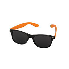 Black sunglasses with orange arms in wayfarer design - Design nr. 970